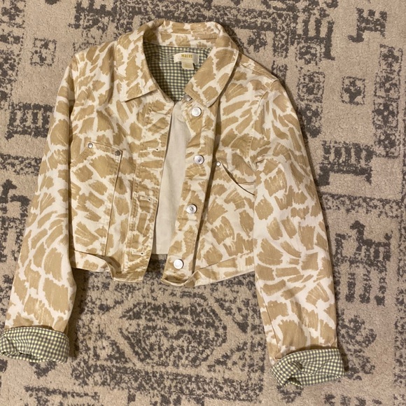 Maeve Anthropologie cropped super stretchy denim jacket - Picture 1 of 5